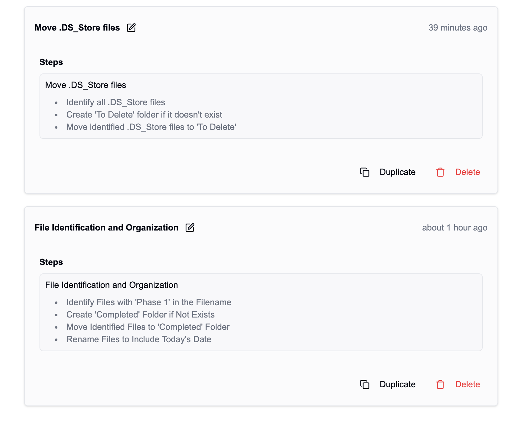 shellA Workflows Tab